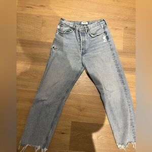 AGOLDE 90s crop jean ripped size 27. High rise.